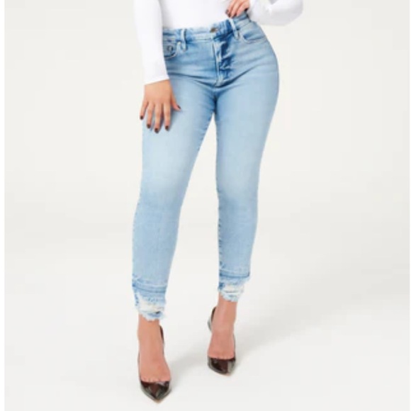 Good American ‘Good Waist Crop’ jeans - Picture 1 of 2